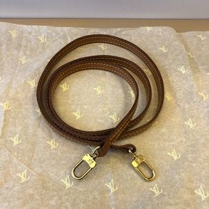 Louis Vuitton Strap Tan Leather Cross Body